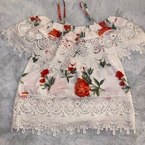 NOBO- Off the shoulder flower printed top